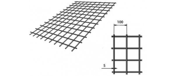 Сетка сварная (дорожная) 100х100х5мм 1,5х2м купить с доставкой в Серпухове