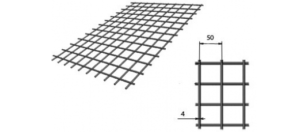 Сетка сварная (дорожная) 50х50х4мм 1х2м купить с доставкой в Серпухове